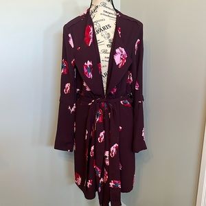 Beautiful belted wrap dress, light jacket